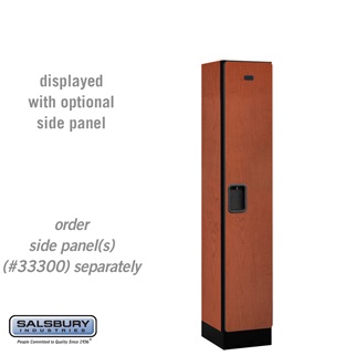 SalsburyIndustries 31155CHE Single Tier 1 Wide 5 ft. X 15 in. Designer Wood Locker - Cherry