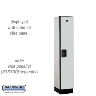 SalsburyIndustries 31155GRY Single Tier 1 Wide 5 ft. X 15 in. Designer Wood Locker - Gray