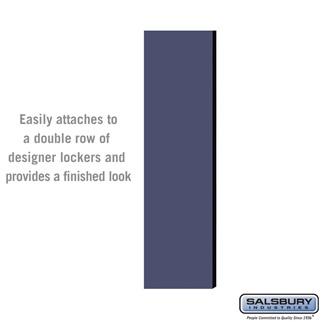 SalsburyIndustries 5 ft. High - 15 in. Deep Designer Wood Locker Double End Side Panel - Blue