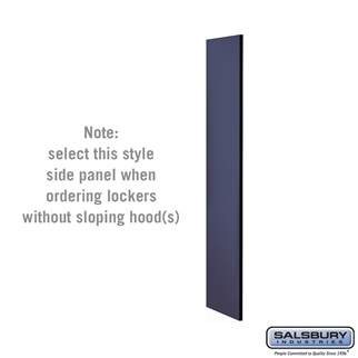 SalsburyIndustries 33303BLU 18 in. Deep Designer Wood Locker Side Panel For 5 Feet High- Without Sloping Hood- Blue