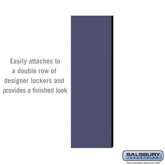SalsburyIndustries 5 ft. High - 18 in. Deep Designer Wood Locker Double End Side Panel - Blue