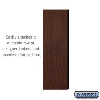 SalsburyIndustries  5 ft. High - 18 in. Deep Designer Wood Locker Double End Side Panel - Mahogany