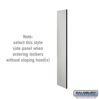 SalsburyIndustries 33303GRY 18 in. Deep Designer Wood Locker Side Panel For 5 Feet High- Without Sloping Hood- Gray