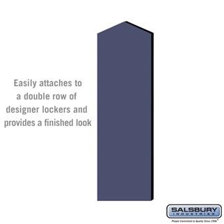 SalsburyIndustries 5 ft. High - 18 in. Deep Designer Wood Locker Double End Side Panel - Blue