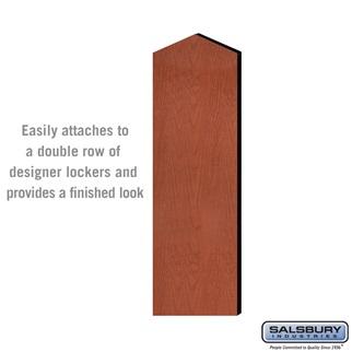 SalsburyIndustries 5 ft. High - 18 in. Deep Designer Wood Locker Double End Side Panel - Cherry