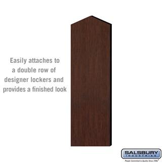SalsburyIndustries  5 ft. High - 18 in. Deep Designer Wood Locker Double End Side Panel - Mahogany