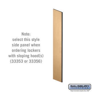 SalsburyIndustries 33304MAP 18 in. Deep Designer Wood Locker Side Panel For 5 Feet High- With Sloping Hood- Maple