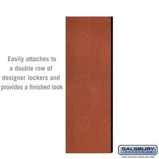 SalsburyIndustries 33305DE-CHE 5 ft. High - 21 in. Deep Designer Wood Locker Double End Side Panel - Cherry