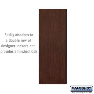 SalsburyIndustries 33305DE-MAH 5 ft. High - 21 in. Deep Designer Wood Locker Double End Side Panel - Mahogany