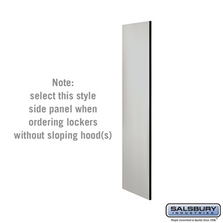SalsburyIndustries 33305GRY 21 in. Deep Designer Wood Locker Side Panel For 5 Feet High- Without Sloping Hood- Gray