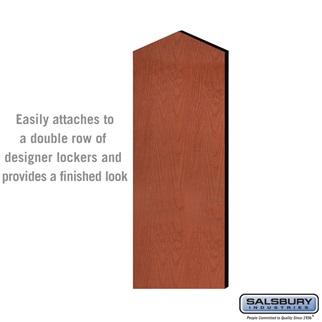 SalsburyIndustries 33306DE-CHE 5 ft. High - 21 in. Deep Designer Wood Locker Double End Side Panel - Cherry