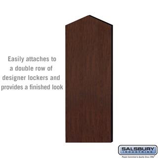 SalsburyIndustries 33306DE-MAH 5 ft. High - 21 in. Deep Designer Wood Locker Double End Side Panel - Mahogany