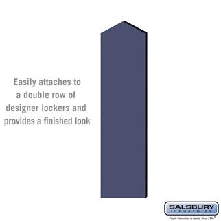 SalsburyIndustries 33309DE-BLU 5 ft. High - 15 in. Deep Designer Wood Locker Double End Side Panel - Blue