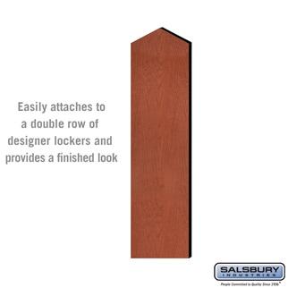 SalsburyIndustries 5 ft. High - 15 in. Deep Designer Wood Locker Double End Side Panel - Cherry
