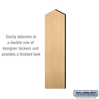 SalsburyIndustries  5 ft. High - 15 in. Deep Designer Wood Locker Double End Side Panel - Maple
