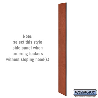 SalsburyIndustries 33330CHE 15 in. Deep Designer Wood Locker Side Panel For 6 Feet High- Without Sloping Hood- Cherry