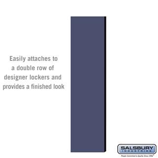 SalsburyIndustries  6 ft. High - 15 in. Deep Designer Wood Locker Double End Side Panel - Blue