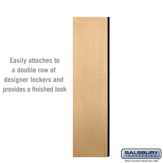 SalsburyIndustries 6 ft. High - 15 in. Deep Designer Wood Locker Double End Side Panel - Maple