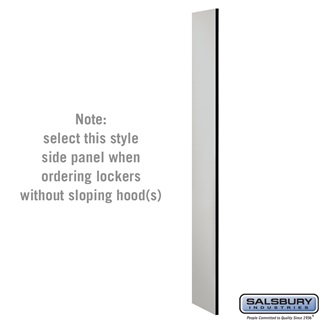 SalsburyIndustries 33330GRY 15 in. Deep Designer Wood Locker Side Panel For 6 Feet High- Without Sloping Hood- Gray