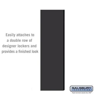 SalsburyIndustries 33333DE-BLK 6 ft. High - 18 in. Deep Designer Wood Locker Double End Side Panel - Black