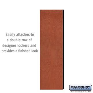 SalsburyIndustries 33333DE-CHE 6 ft. High - 18 in. Deep Designer Wood Locker Double End Side Panel - Cherry