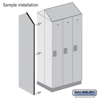 SalsburyIndustries 33334DE-BLK 6 ft. High - 18 in. Deep Designer Wood Locker Double End Side Panel - Black