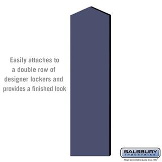 SalsburyIndustries 33334DE-BLU 6 ft. High - 18 in. Deep Designer Wood Locker Double End Side Panel - Blue