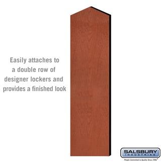 SalsburyIndustries 33334DE-CHE 6 ft. High - 18 in. Deep Designer Wood Locker Double End Side Panel - Cherry
