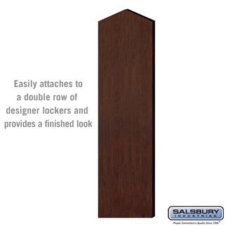 SalsburyIndustries 6 ft. High - 18 in. Deep Designer Wood Locker Double End Side Panel - Mahogany