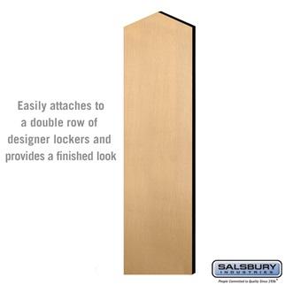 SalsburyIndustries 33334DE-MAP 6 ft. High - 18 in. Deep Designer Wood Locker Double End Side Panel - Maple