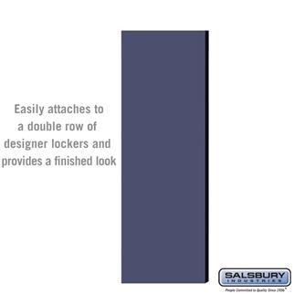 SalsburyIndustries 33335DE-BLU 6 ft. High - 21 in. Deep Designer Wood Locker Double End Side Panel - Blue