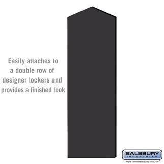 SalsburyIndustries 33336DE-BLK 6 ft. High - 21 in. Deep Designer Wood Locker Double End Side Panel - Black