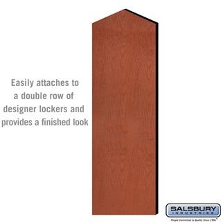 SalsburyIndustries 33336DE-CHE 6 ft. High - 21 in. Deep Designer Wood Locker Double End Side Panel - Cherry