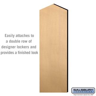 SalsburyIndustries 33336DE-MAP 6 ft. High - 21 in. Deep Designer Wood Locker Double End Side Panel - Maple