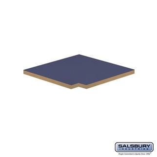 SalsburyIndustries 33337BLU 15 in. Deep Designer Wood Locker Corner Flat Top Filler Corner- Blue