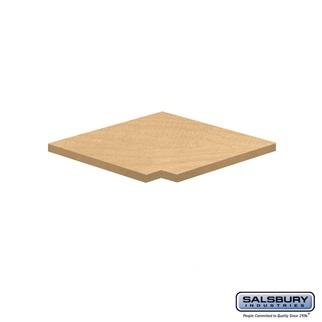 SalsburyIndustries 33337MAP 15 in. Deep Designer Wood Locker Corner Flat Top Filler Corner- Maple