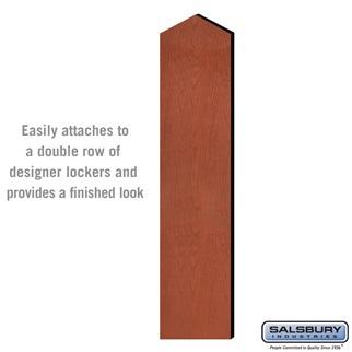 SalsburyIndustries 6 ft. High - 15 in. Deep Designer Wood Locker Double End Side Panel - Cherry