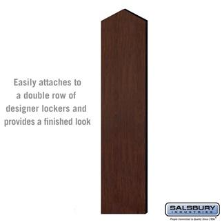 SalsburyIndustries 6 ft. High - 15 in. Deep Designer Wood Locker Double End Side Panel - Mahogany