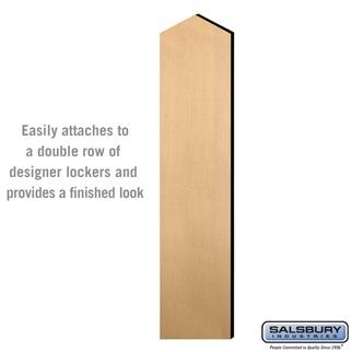 SalsburyIndustries 6 ft. High - 15 in. Deep Designer Wood Locker Double End Side Panel - Maple