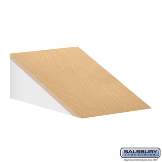 SalsburyIndustries 33357MAP Sloping Hood For 15 in. Deep Designer Locker - 1 Wide- Maple