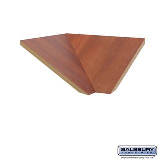 15 in. Deep Designer Wood Locker Corner Sloping Hood Filler - Cherry