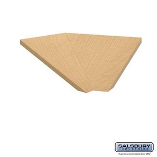 SalsburyIndustries 33377MAP 15 in. Deep Designer Wood Locker Corner Sloping Hood Filler - Maple