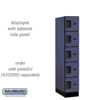SalsburyIndustries 35151BLU Five Tier Box Style Tier 1 Wide 5 ft. X 21 in. Designer Wood Locker - Blue