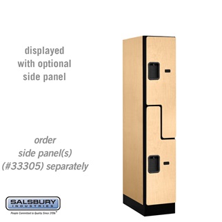 SalsburyIndustries 37151MAP Double Tier S Style 1 Wide 5 ft. X 21 in. Designer Wood Locker - Maple