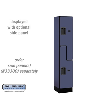 SalsburyIndustries 37155BLU Double Tier S Style 1 Wide 5 ft. X 15 in. Designer Wood Locker - Blue