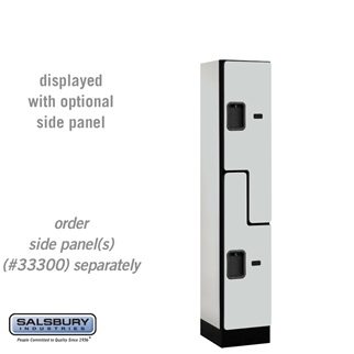 SalsburyIndustries 37155GRY Double Tier S Style 1 Wide 5 ft. X 15 in. Designer Wood Locker - Gray