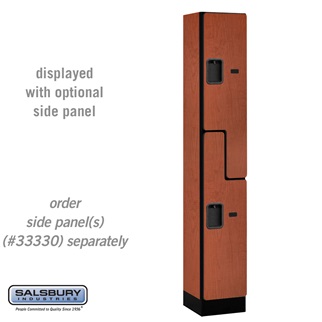 SalsburyIndustries 37165CHE Double Tier S Style 1 Wide 6 ft. X 15 in. Designer Wood Locker - Cherry