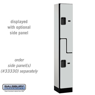 SalsburyIndustries 37165GRY Double Tier S Style 1 Wide 6 ft. X 15 in. Designer Wood Locker - Gray