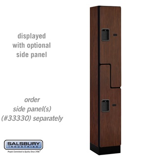 SalsburyIndustries 37165MAH Double Tier S Style 1 Wide 6 ft. X 15 in. Designer Wood Locker - Mahogany