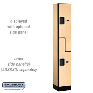 SalsburyIndustries 37165MAP Double Tier S Style 1 Wide 6 ft. X 15 in. Designer Wood Locker - Maple